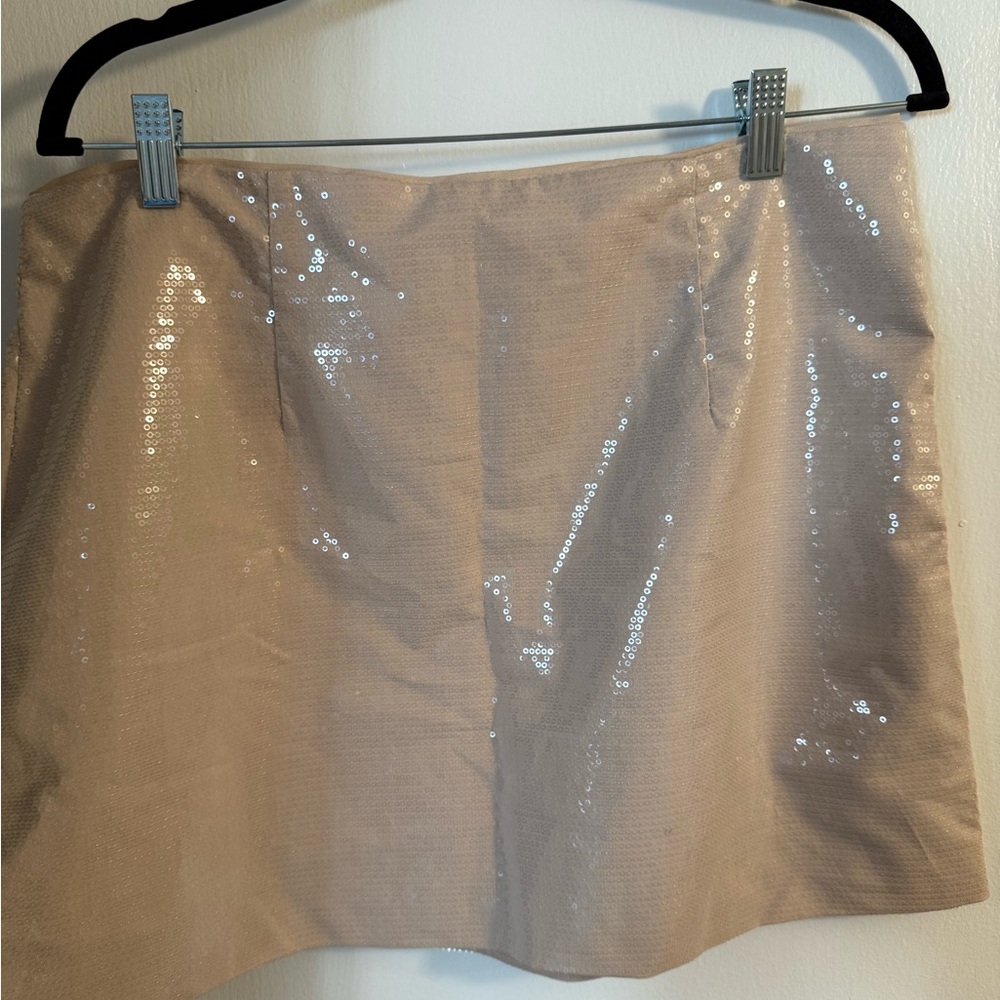 A New Day Sequin Beige Skirt